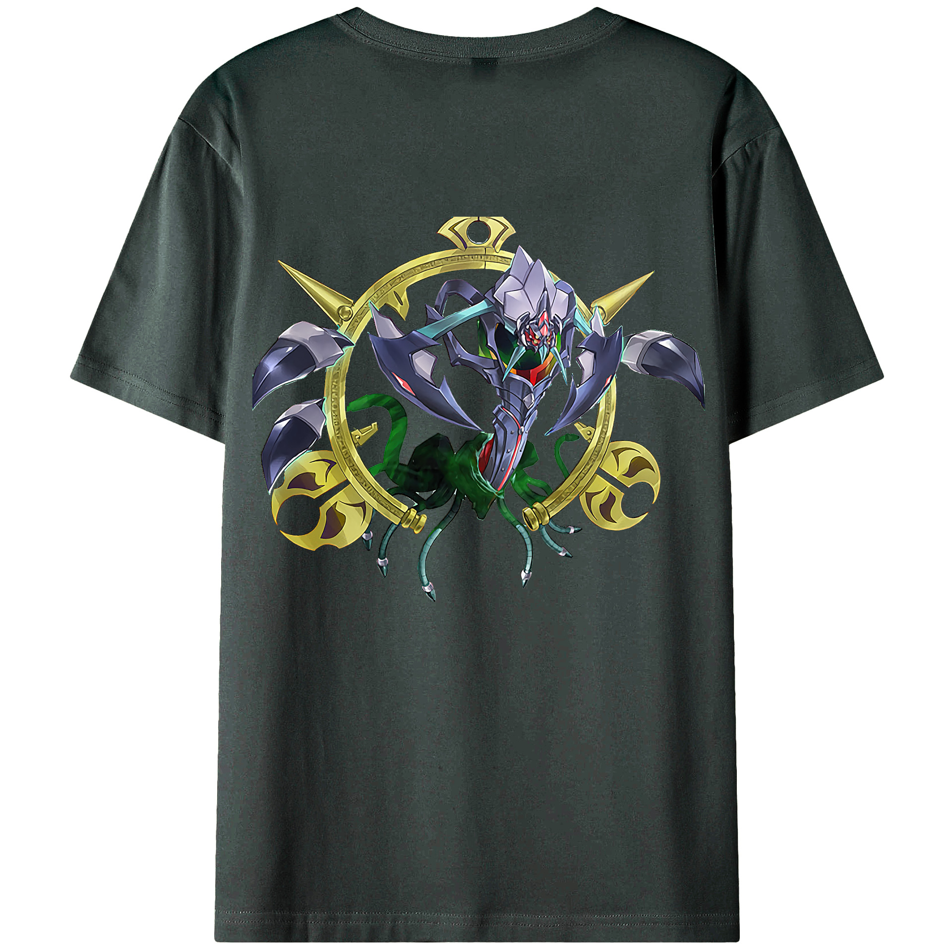 （画像用） 遊☆戯☆王 Yu-Gi-Oh! 綿100％ メンズ半袖Tシャツ（バックプリント） 通気性